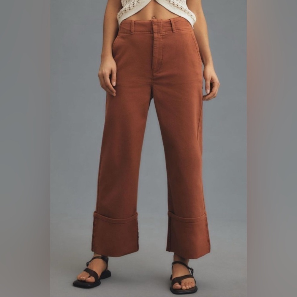 Antropologie Pilco Wide Leg Cuffed Pants